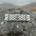 Aranel Amethyst Celtic Knot Brooch - Handmade in Scotland
