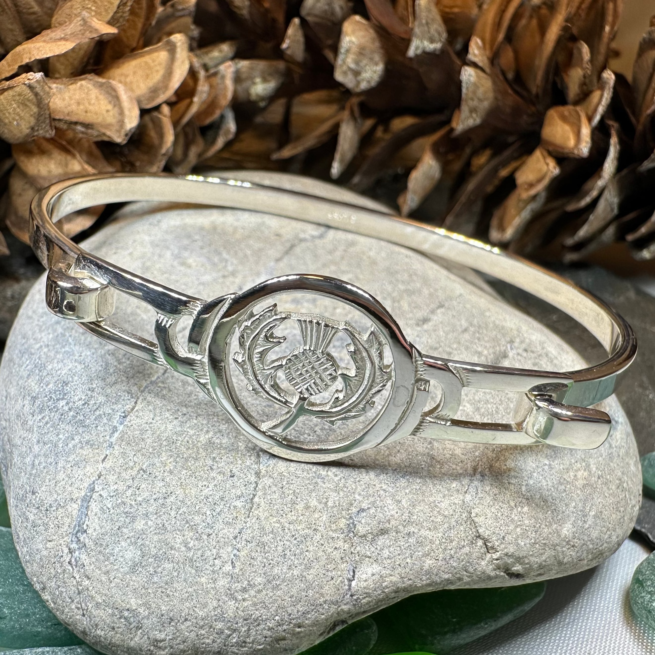 Laphroaig Scottish Thistle Bracelet - Handmade in Scotland