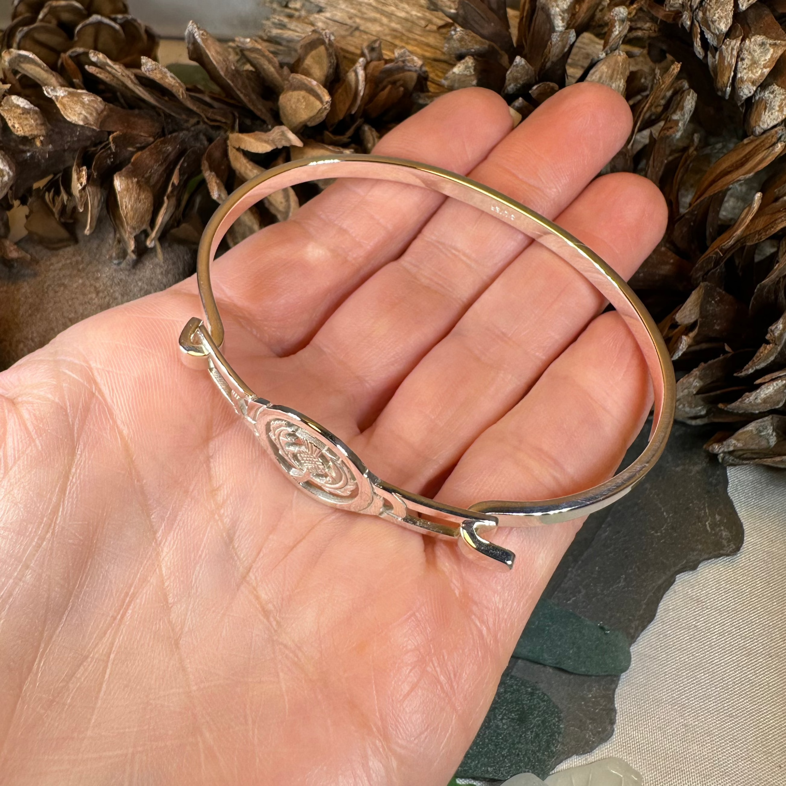Laphroaig Scottish Thistle Bracelet - Handmade in Scotland