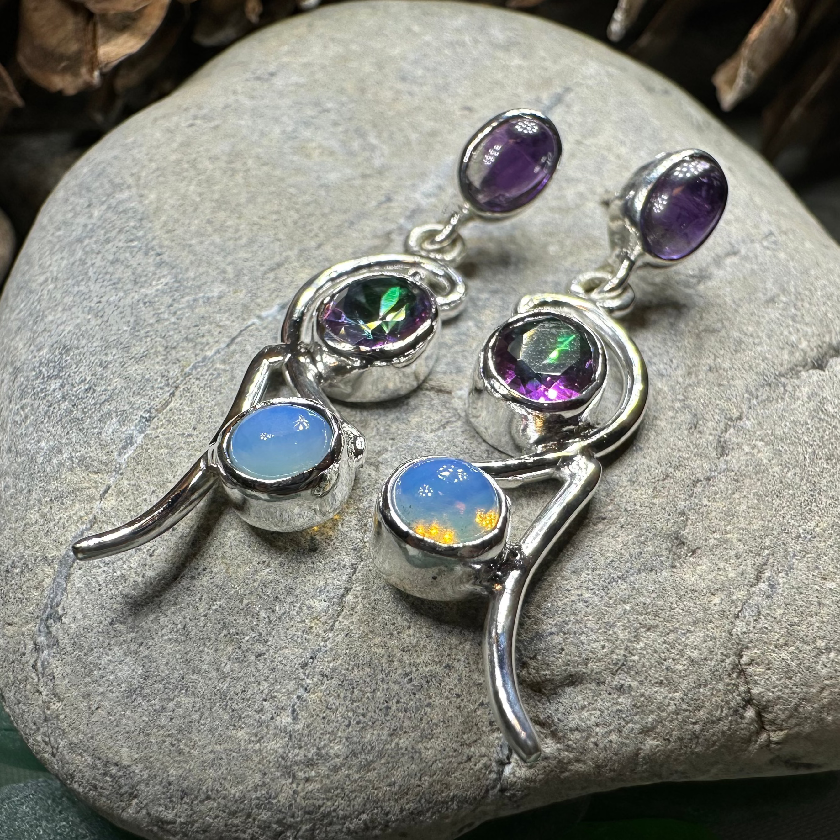 Fairy Waterfall Mystic Topaz Earrings