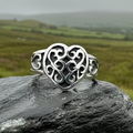 Sophie Celtic Heart Ring in Sterling Silver