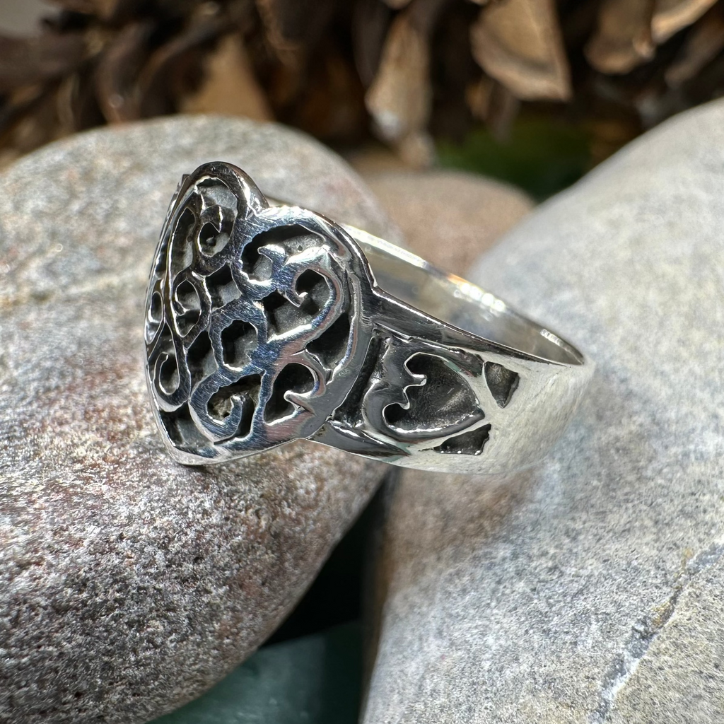 Sophie Celtic Heart Ring in Sterling Silver