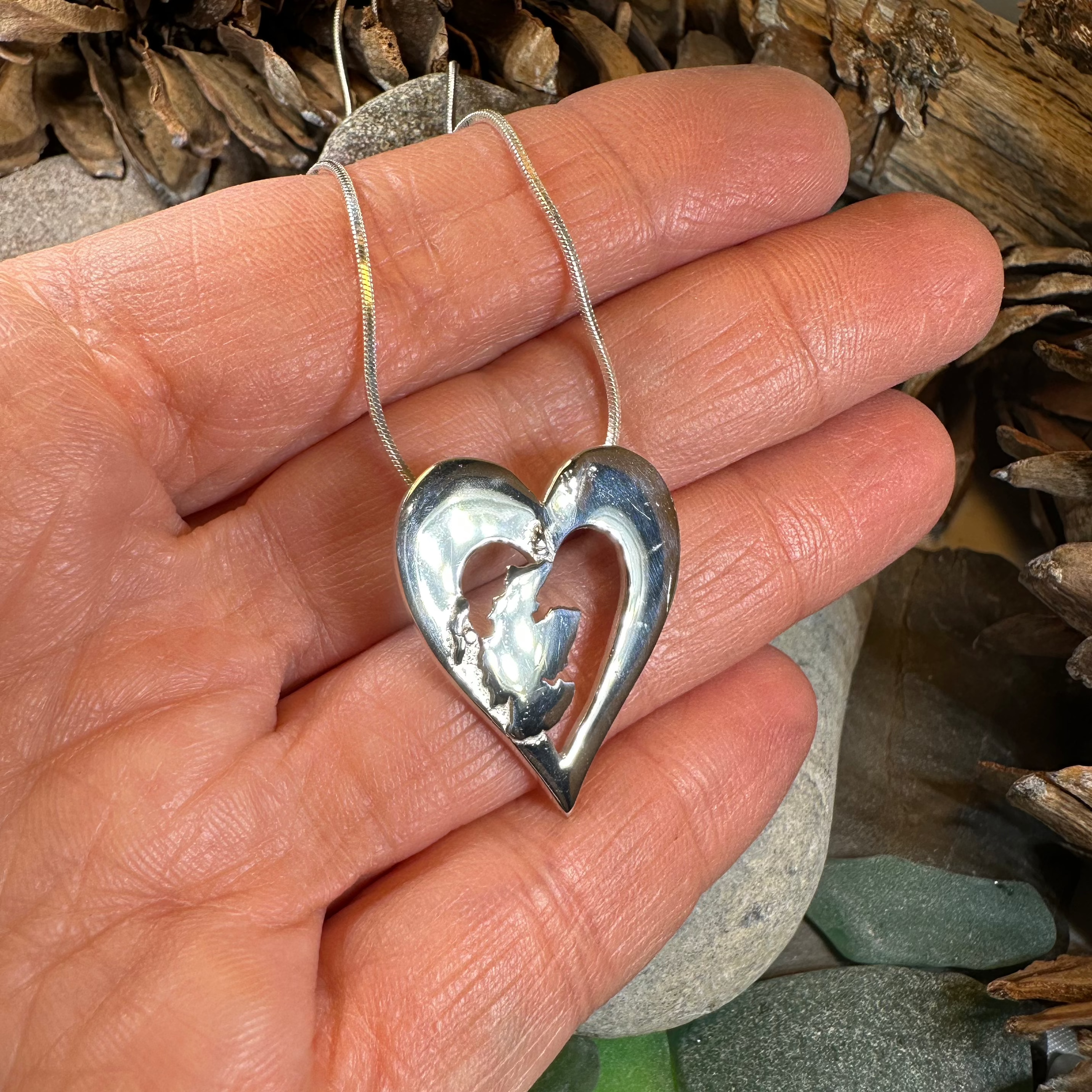 Scotland Heart Necklace - Handmade in Scotland