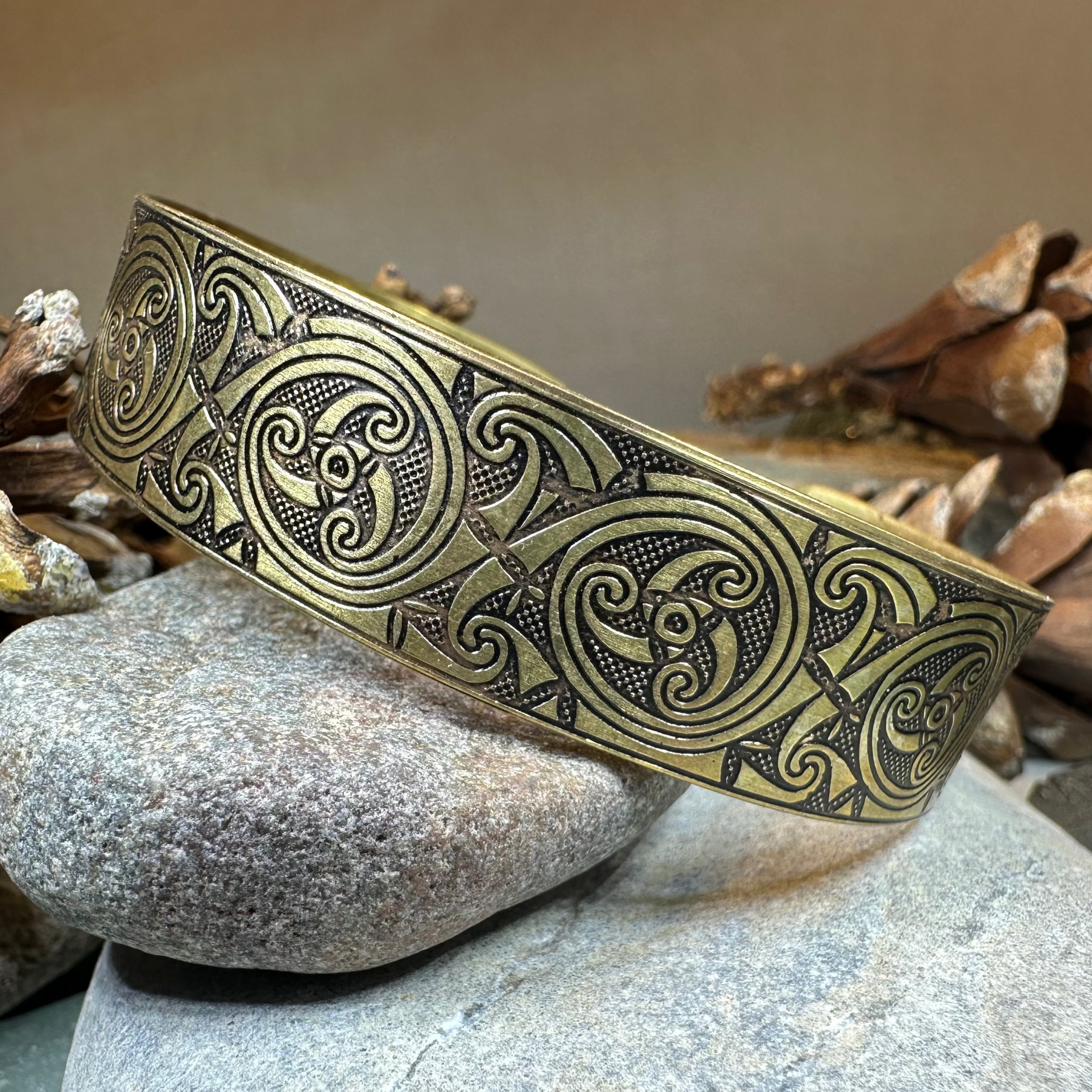 Evolution Bronze Celtic Cuff Bracelet