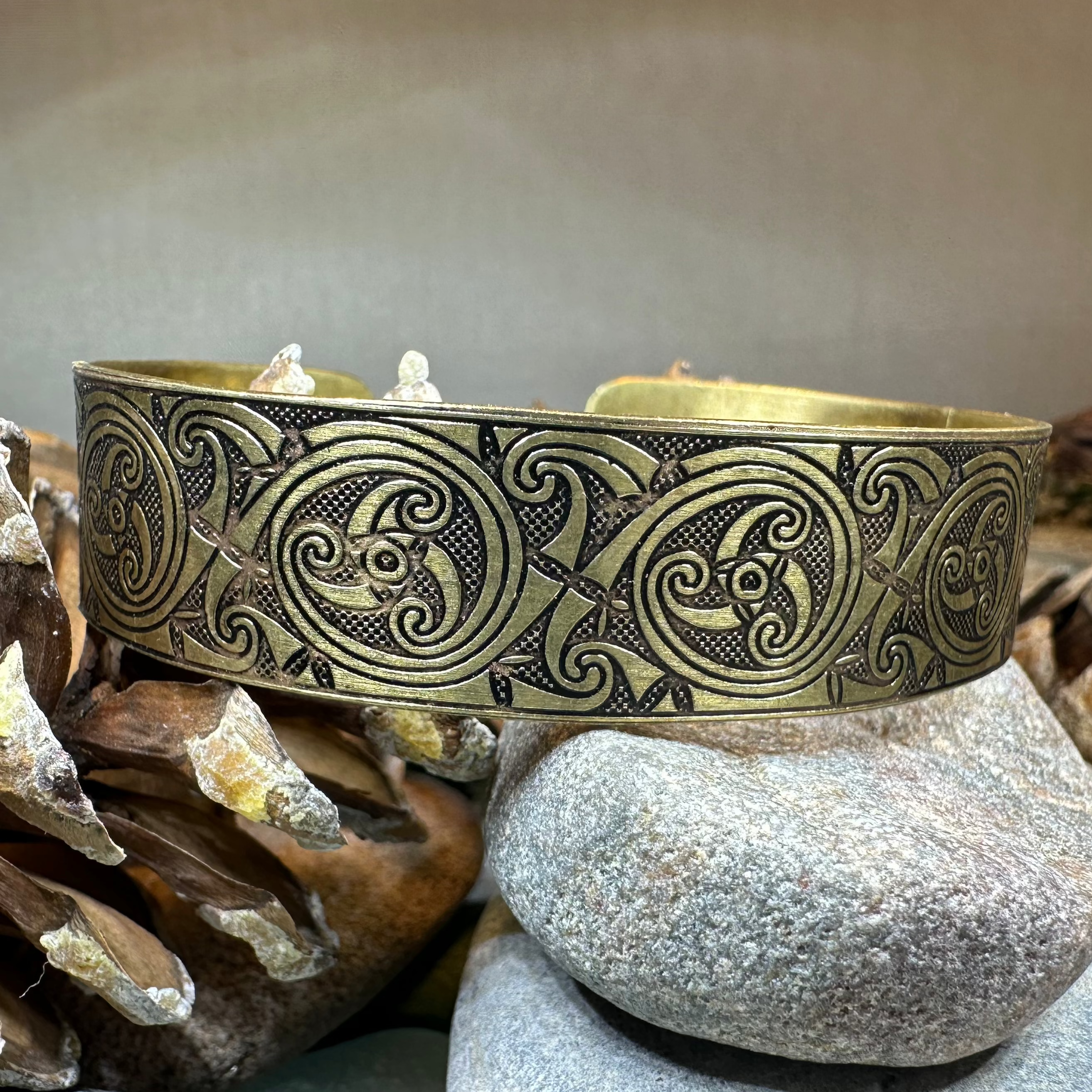 Evolution Bronze Celtic Cuff Bracelet