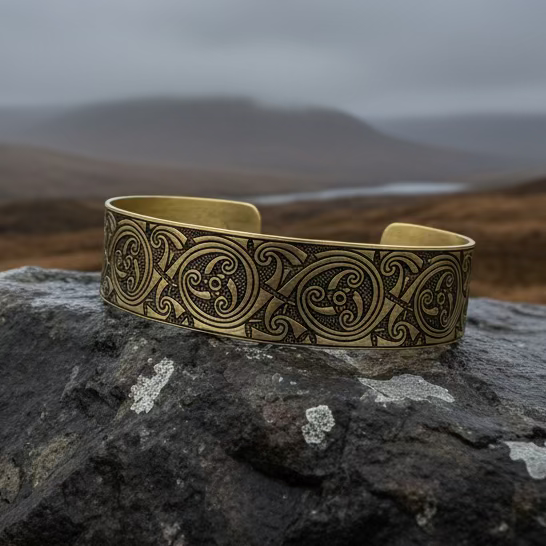Evolution Bronze Celtic Cuff Bracelet
