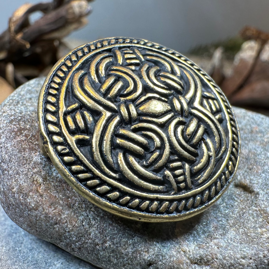 Bronze Jelling Celtic Brooch - Bronze Historical Reproduction Pin