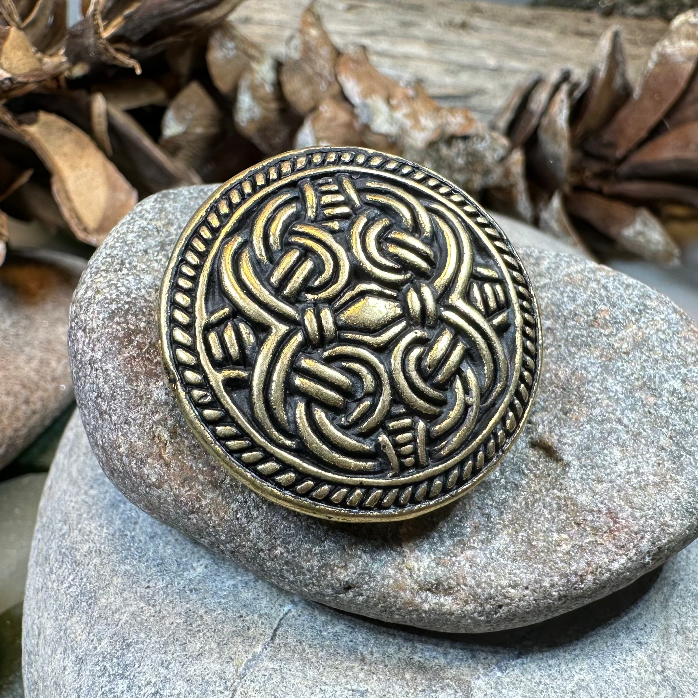 Bronze Jelling Celtic Brooch - Bronze Historical Reproduction Pin