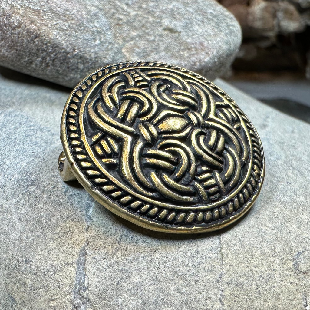 Bronze Jelling Celtic Brooch - Bronze Historical Reproduction Pin
