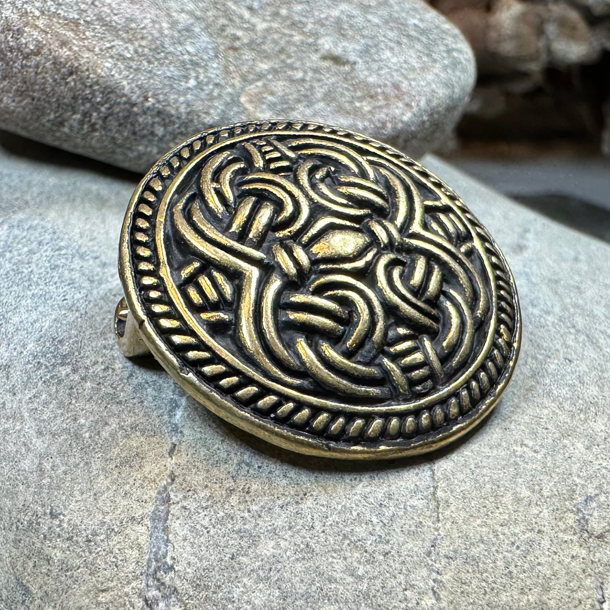 Bronze Jelling Celtic Brooch - Bronze Historical Reproduction Pin