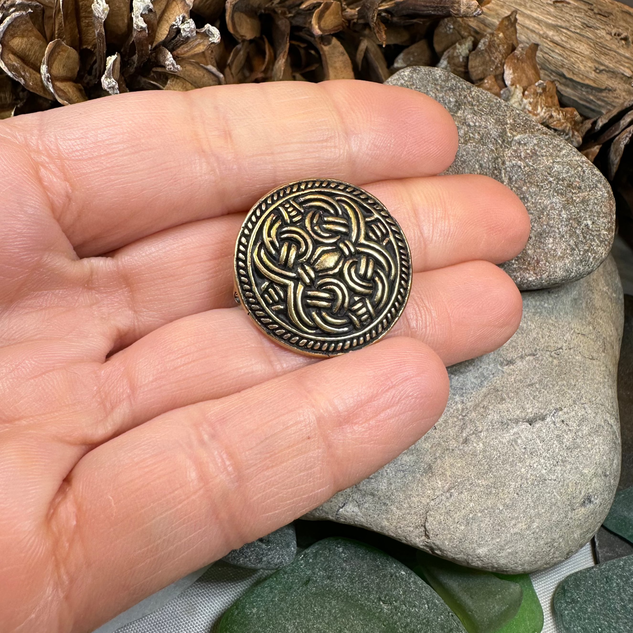 Bronze Jelling Celtic Brooch - Bronze Historical Reproduction Pin