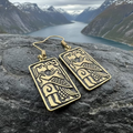 Kissing Couple Viking Bronze Earrings - Bronze Historical Reproduction Jewelry