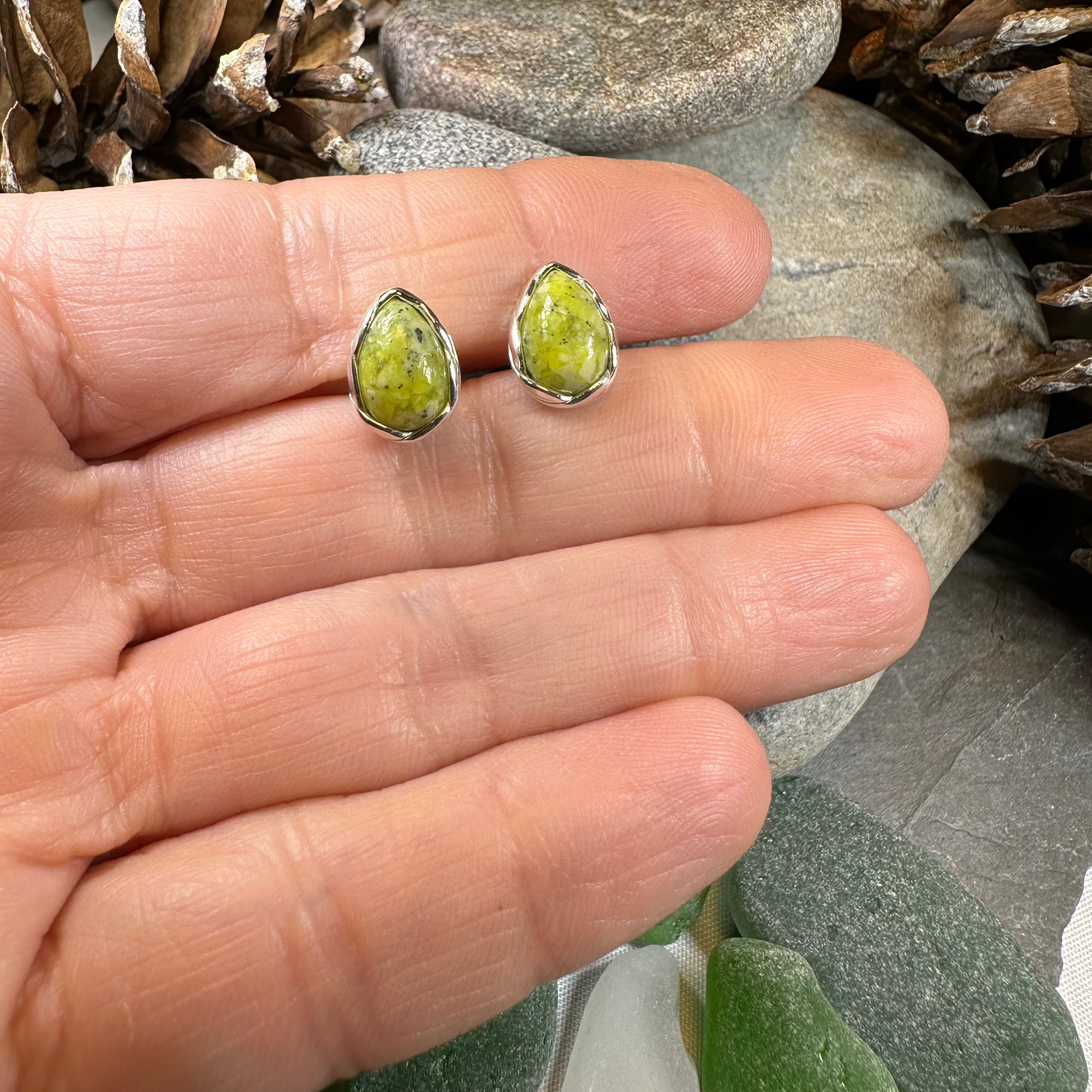 Connemara Marble Ireland Post Earrings