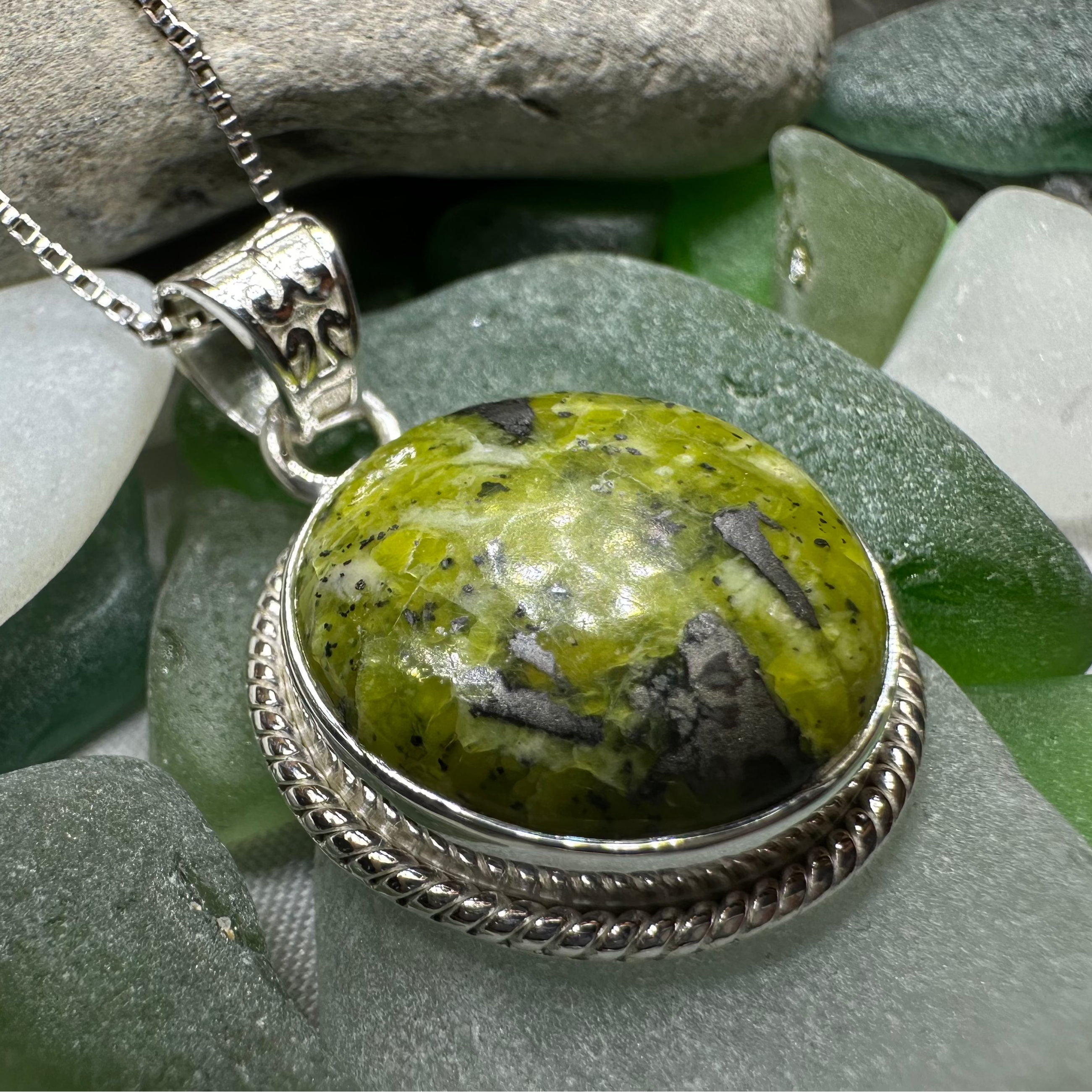 Connemara Marble Irish Round Necklace
