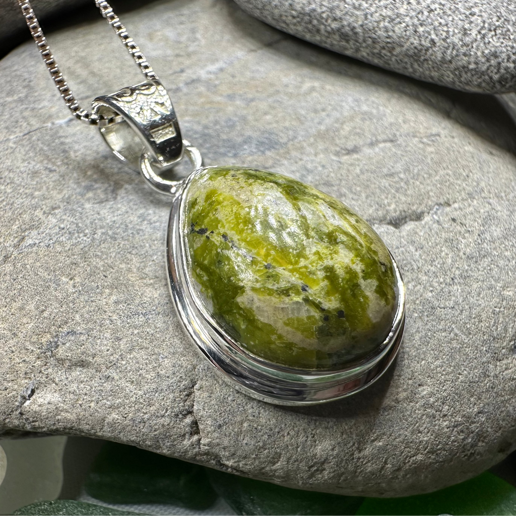 Connemara Marble Irish Teardrop Necklace