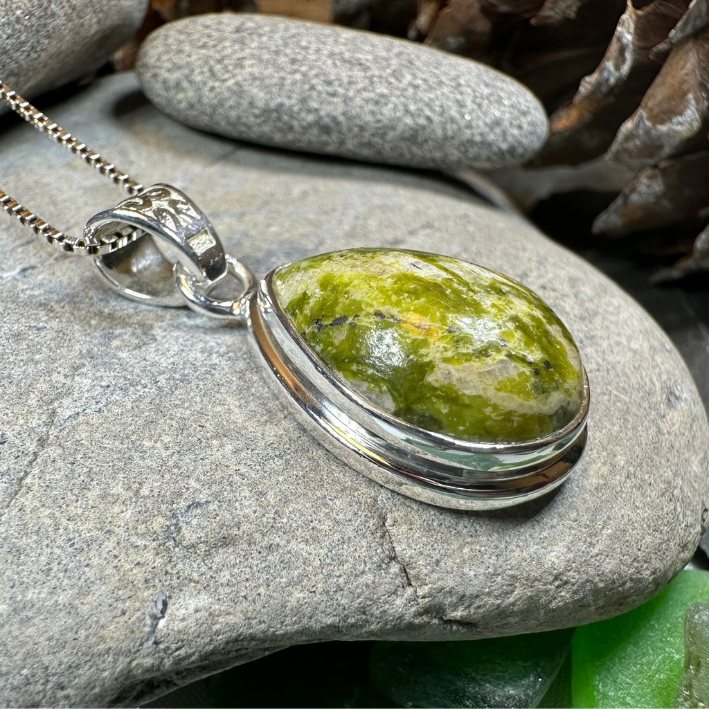 Connemara Marble Irish Teardrop Necklace