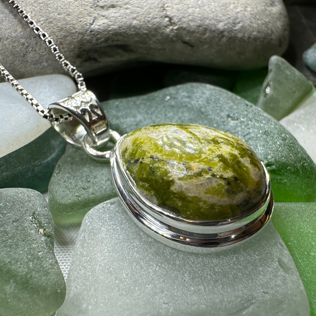 Connemara Marble Irish Teardrop Necklace
