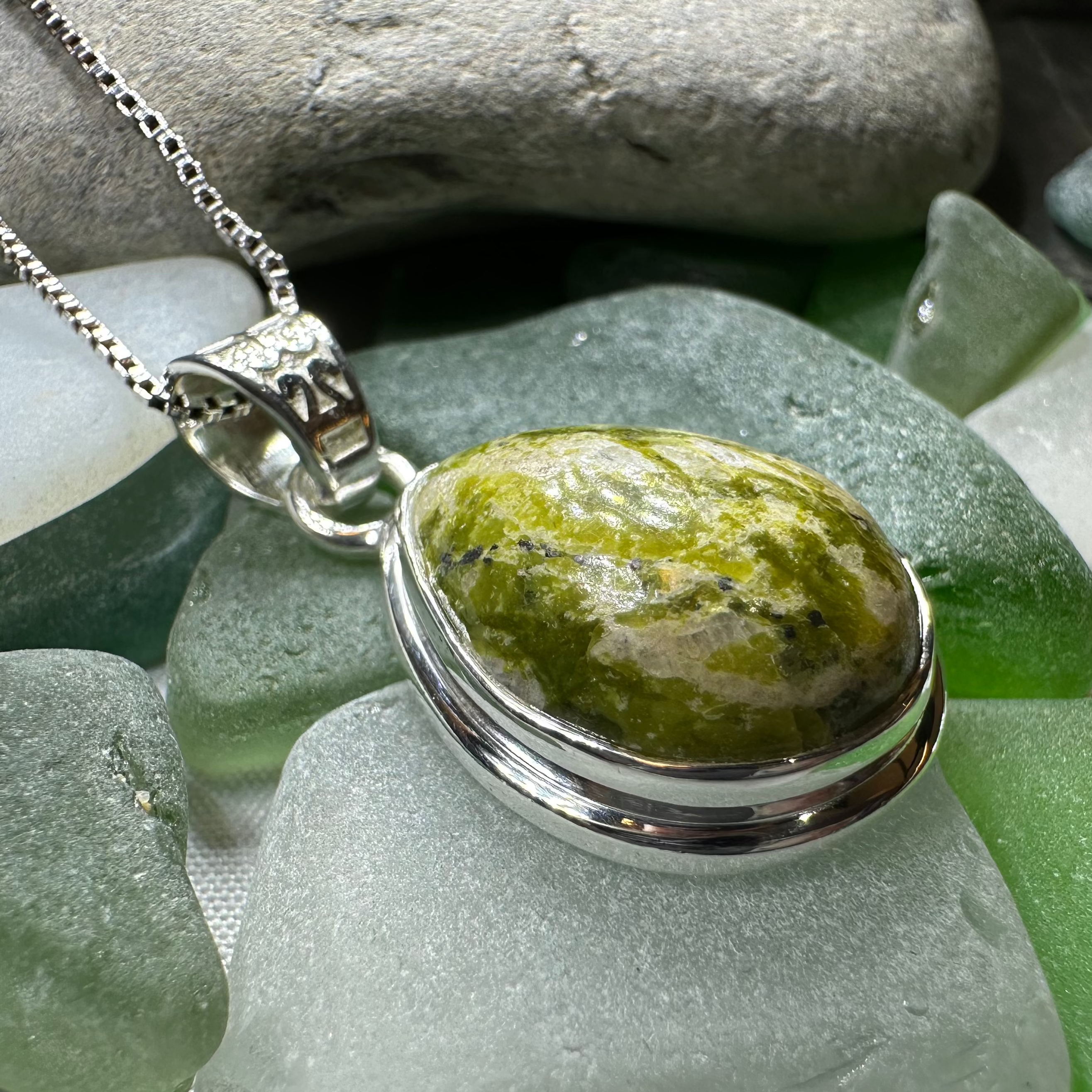 Connemara Marble Irish Teardrop Necklace