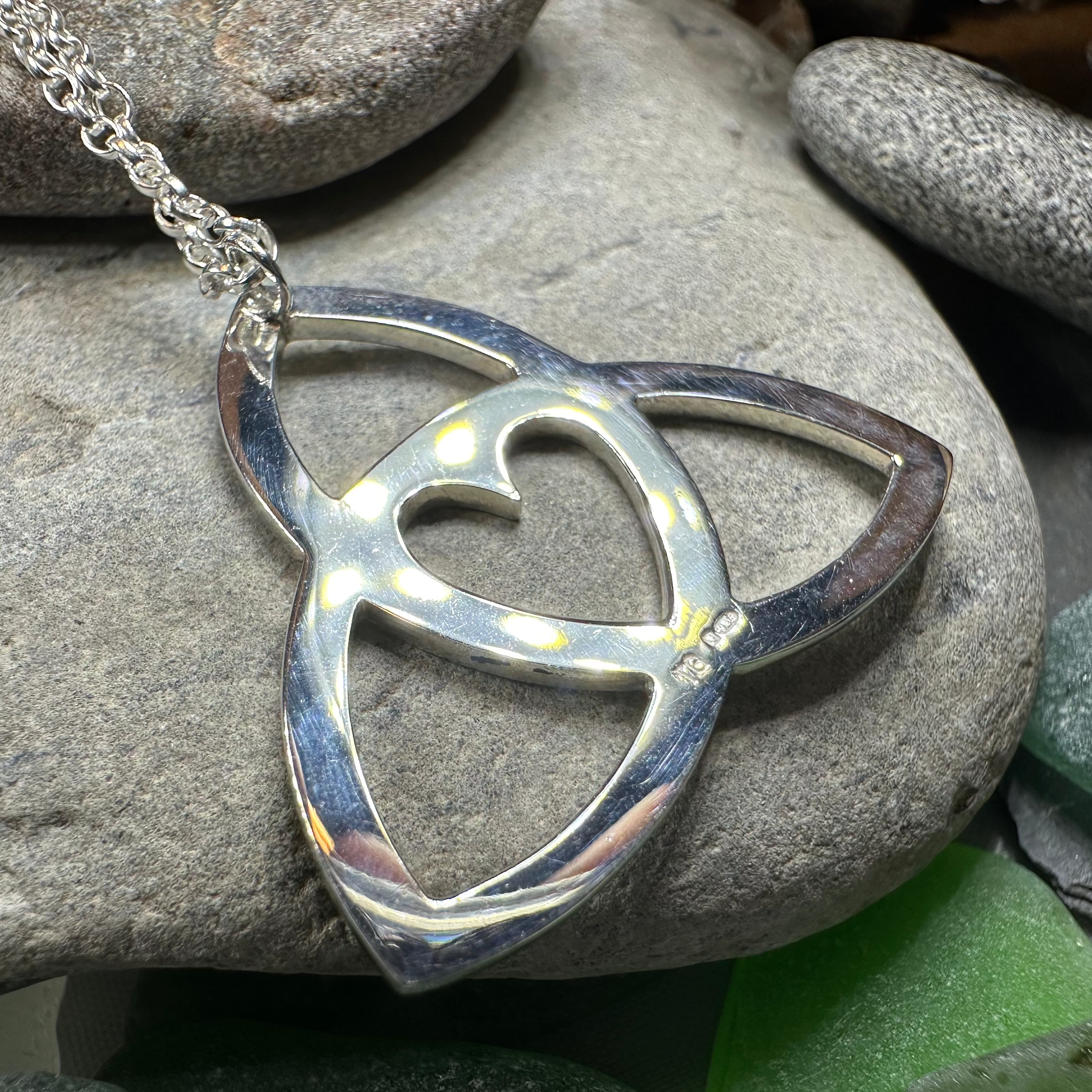Gabrielle Trinity Knot Heart Necklace
