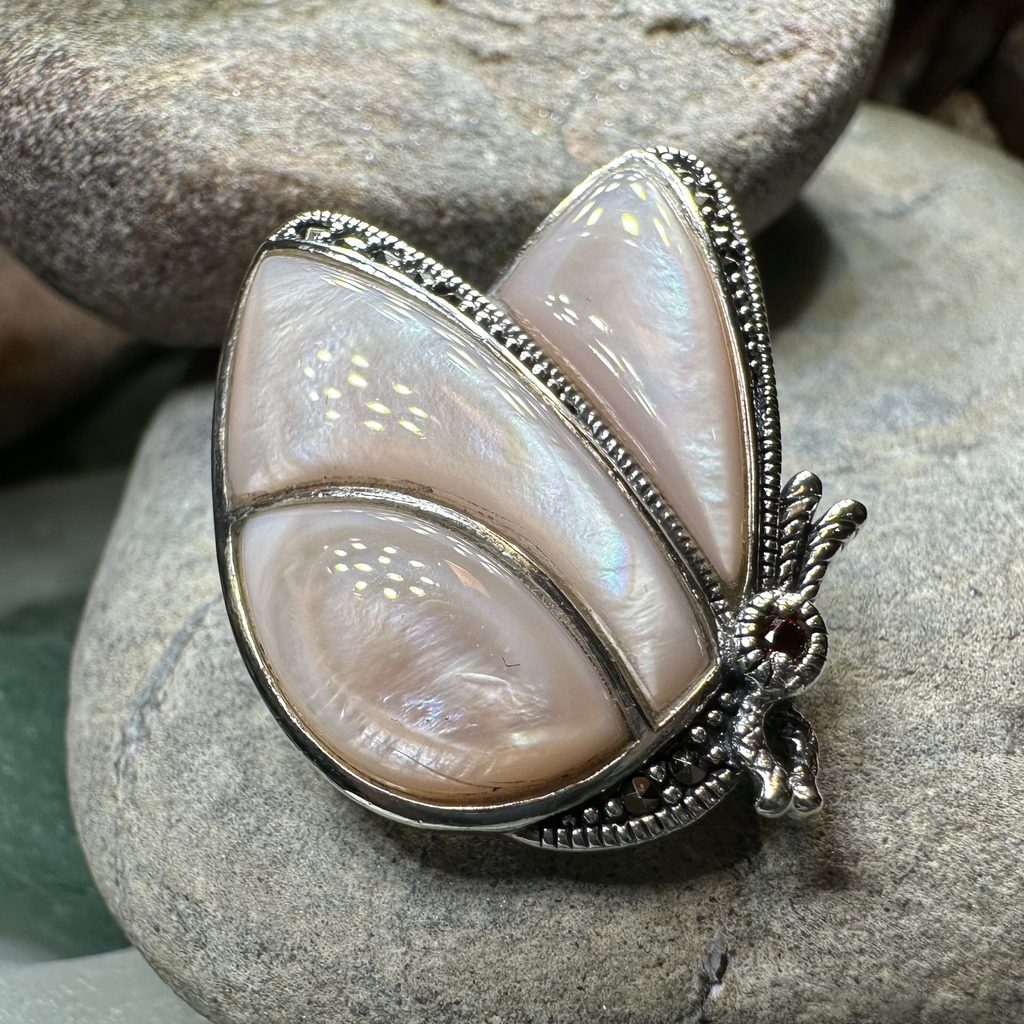 Butterfly Marcasite Brooch