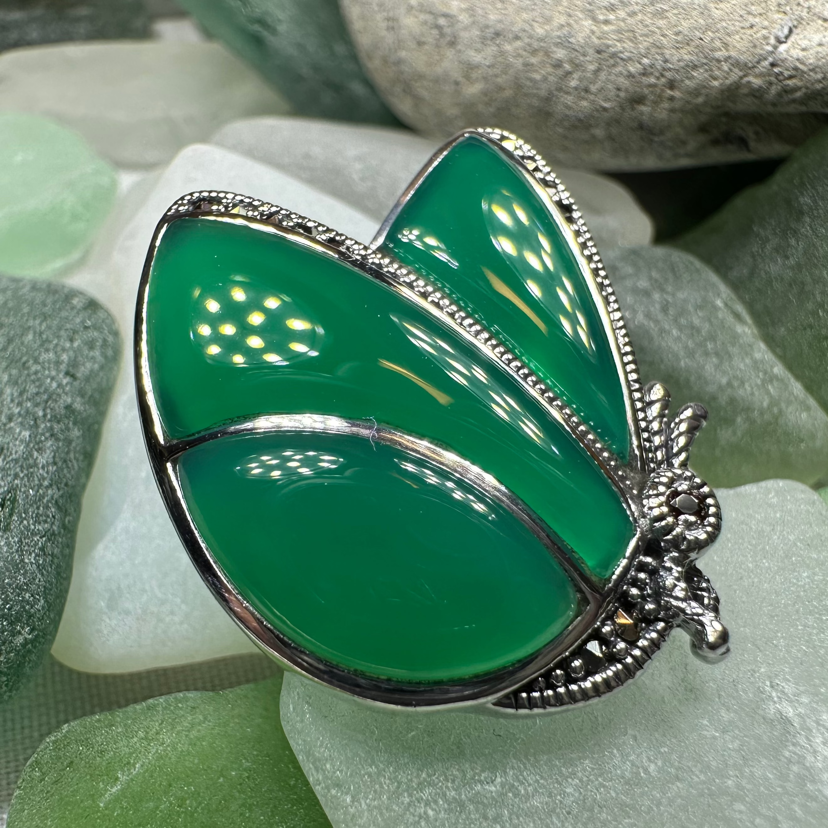 Butterfly Marcasite Brooch