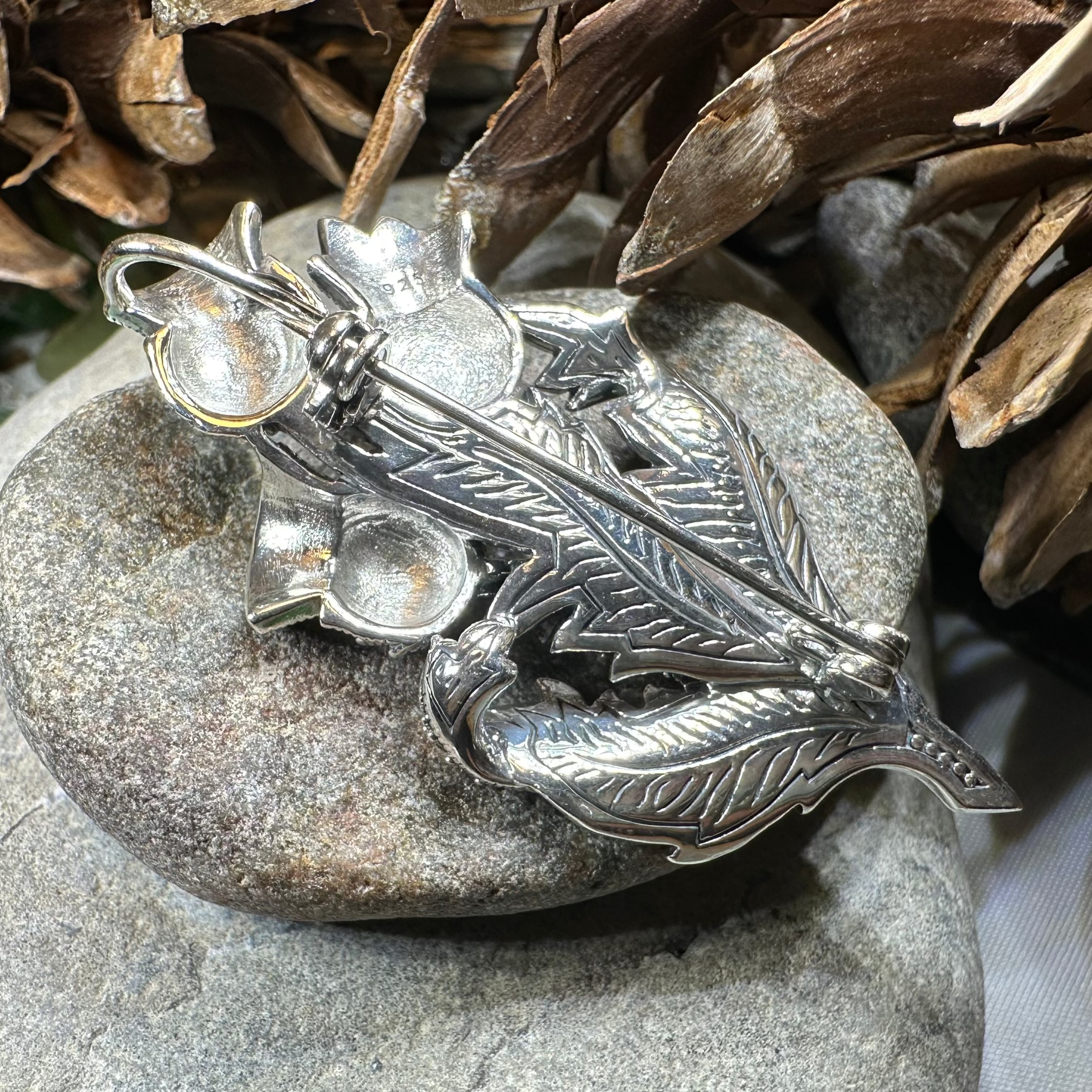 Marcasite Thistle Brooch