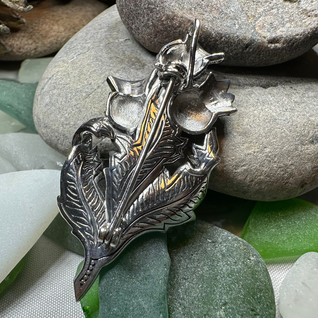 Marcasite Thistle Brooch