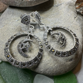 Crescent Moon Marcasite Earrings
