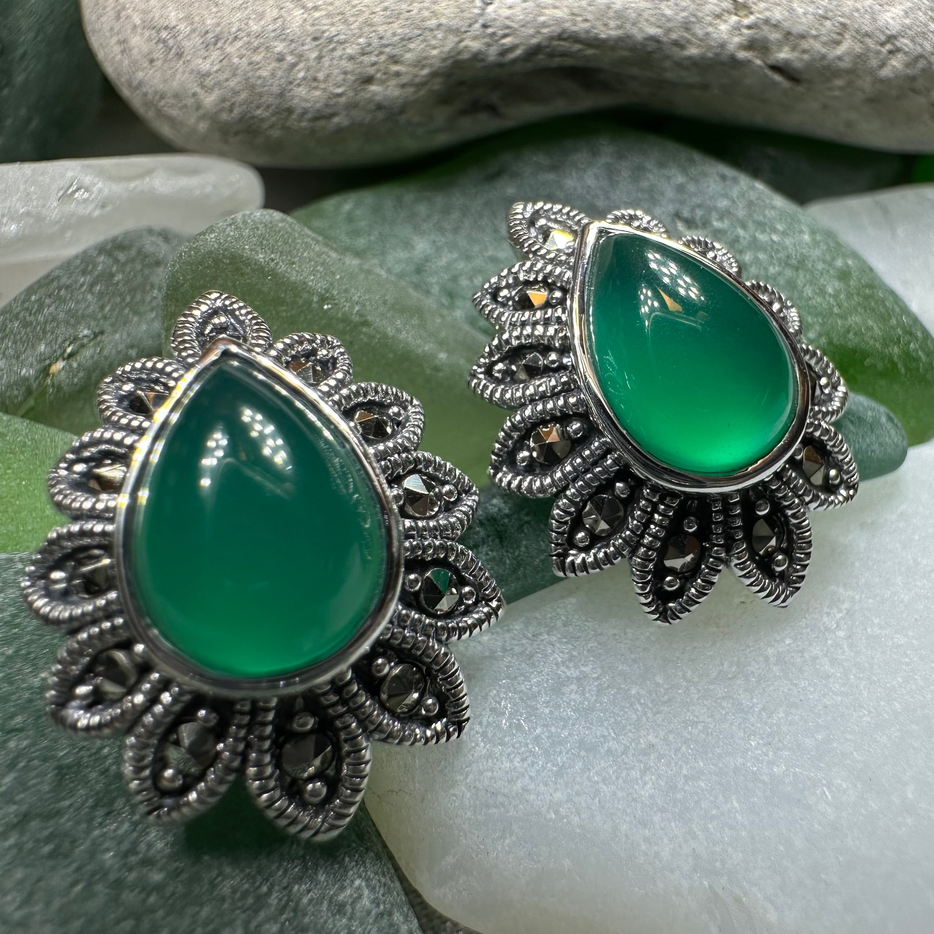 Glenys Marcasite Post Earrings