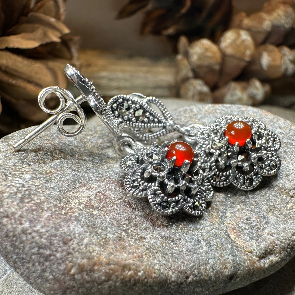 Autumn Blossom Marcasite Earrings