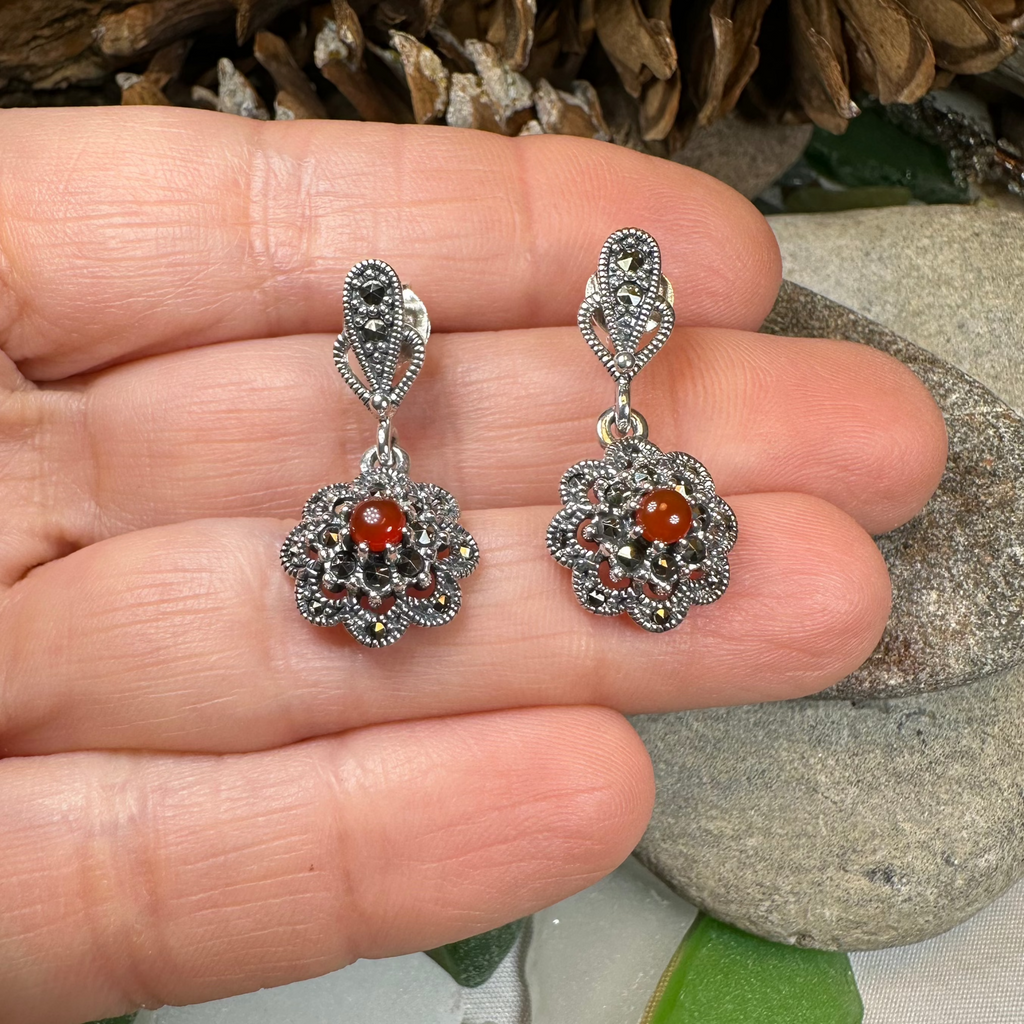 Autumn Blossom Marcasite Earrings