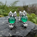 Mackenna Owl Marcasite Earrings