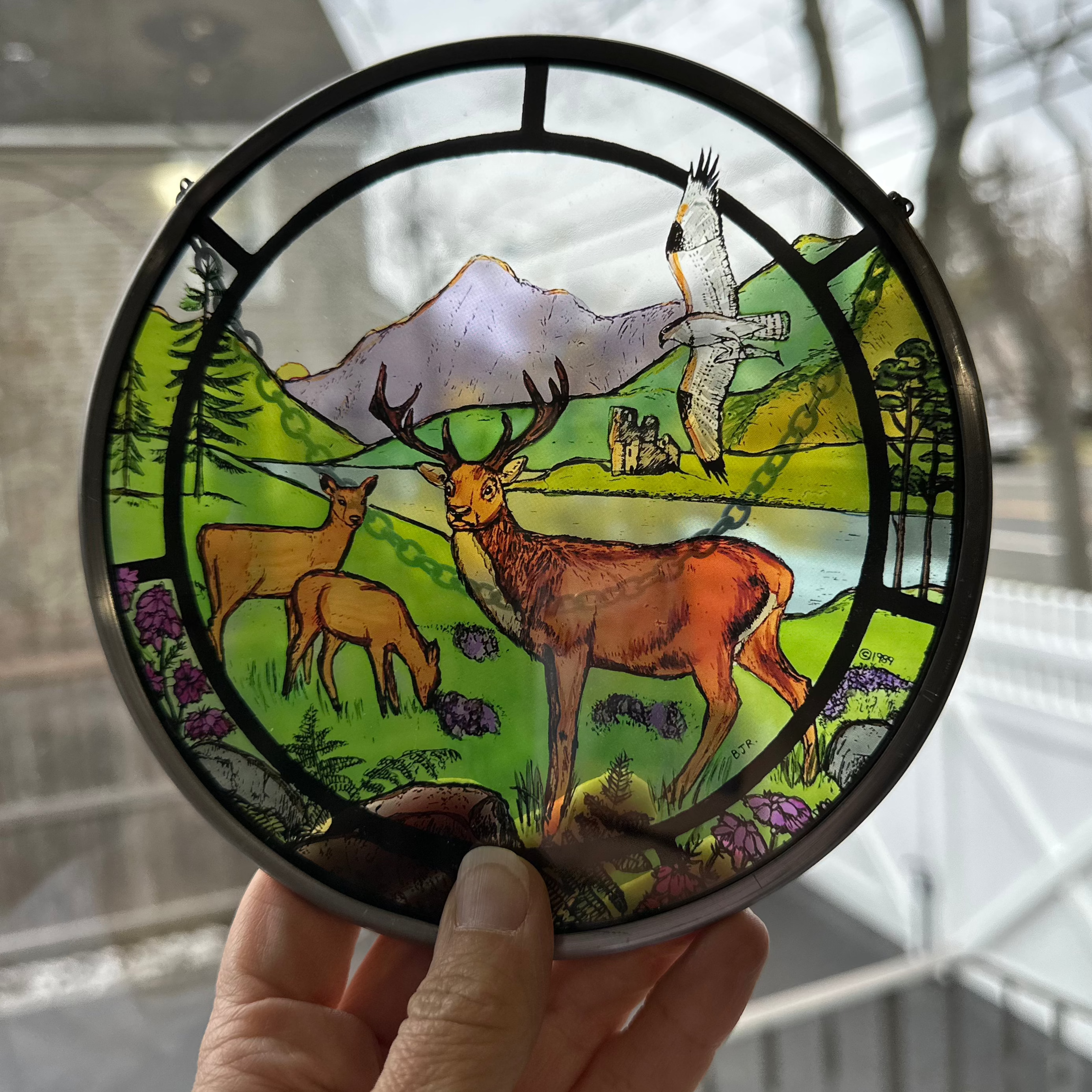 Scottish Stags Suncatcher