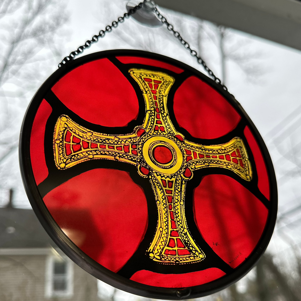 Saint Cuthbert's Cross Suncatcher