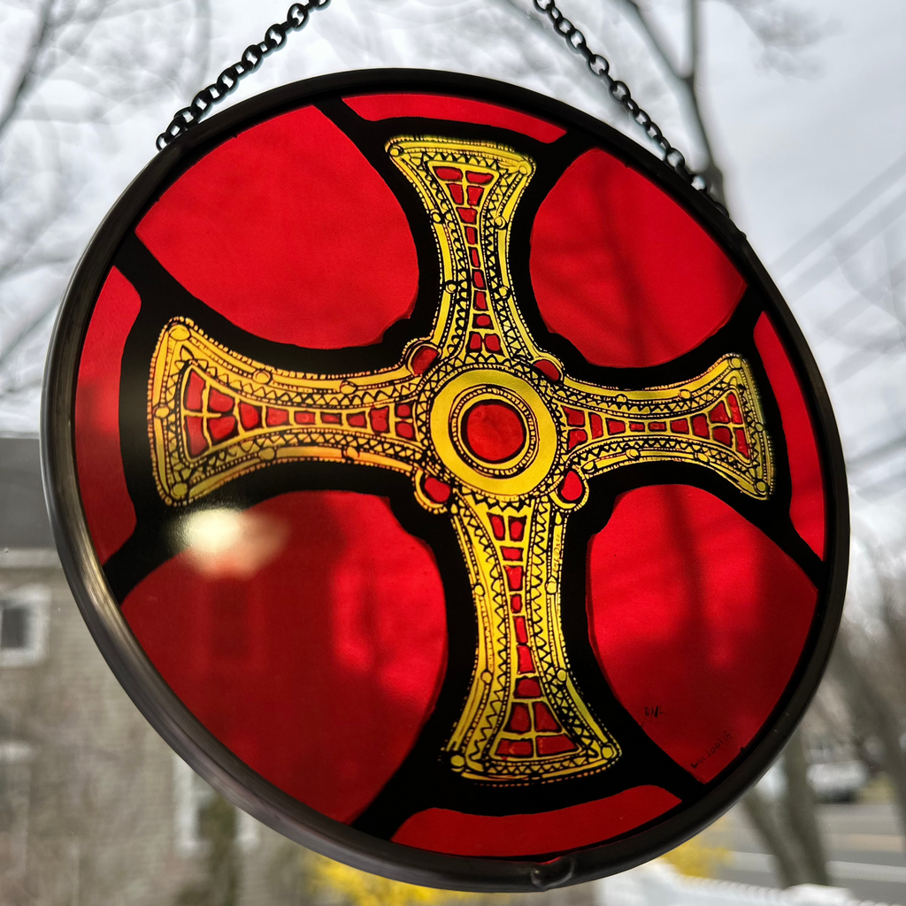 Saint Cuthbert's Cross Suncatcher