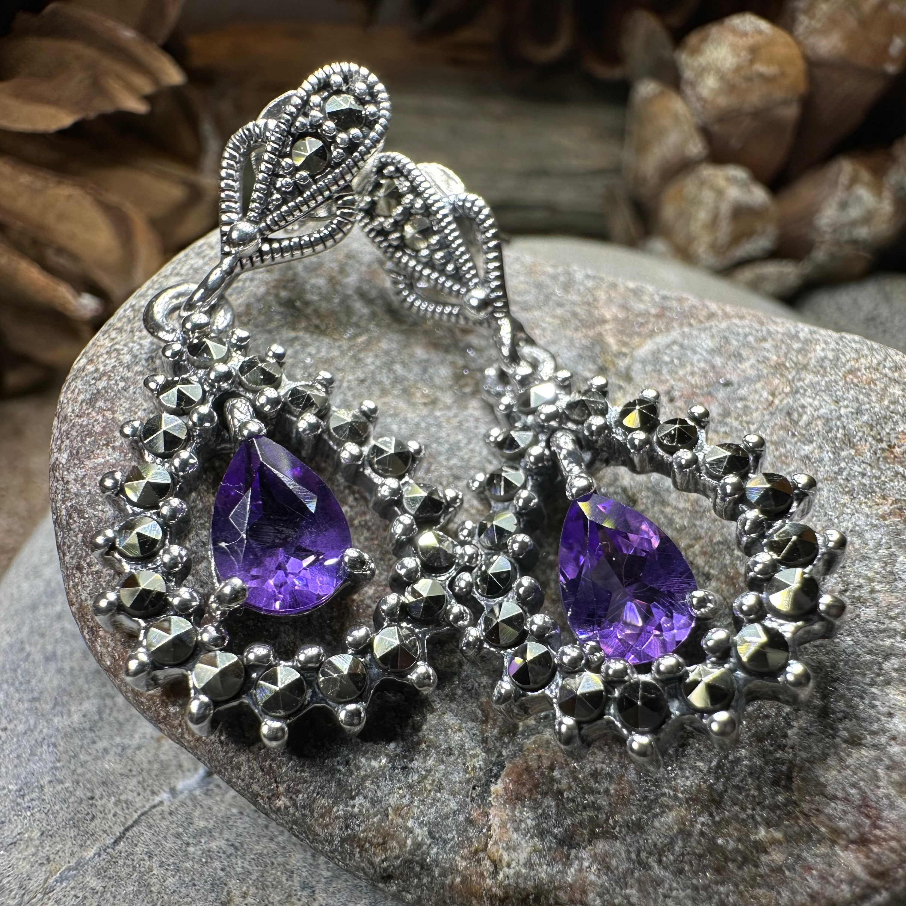 Bebe Marcasite Earrings