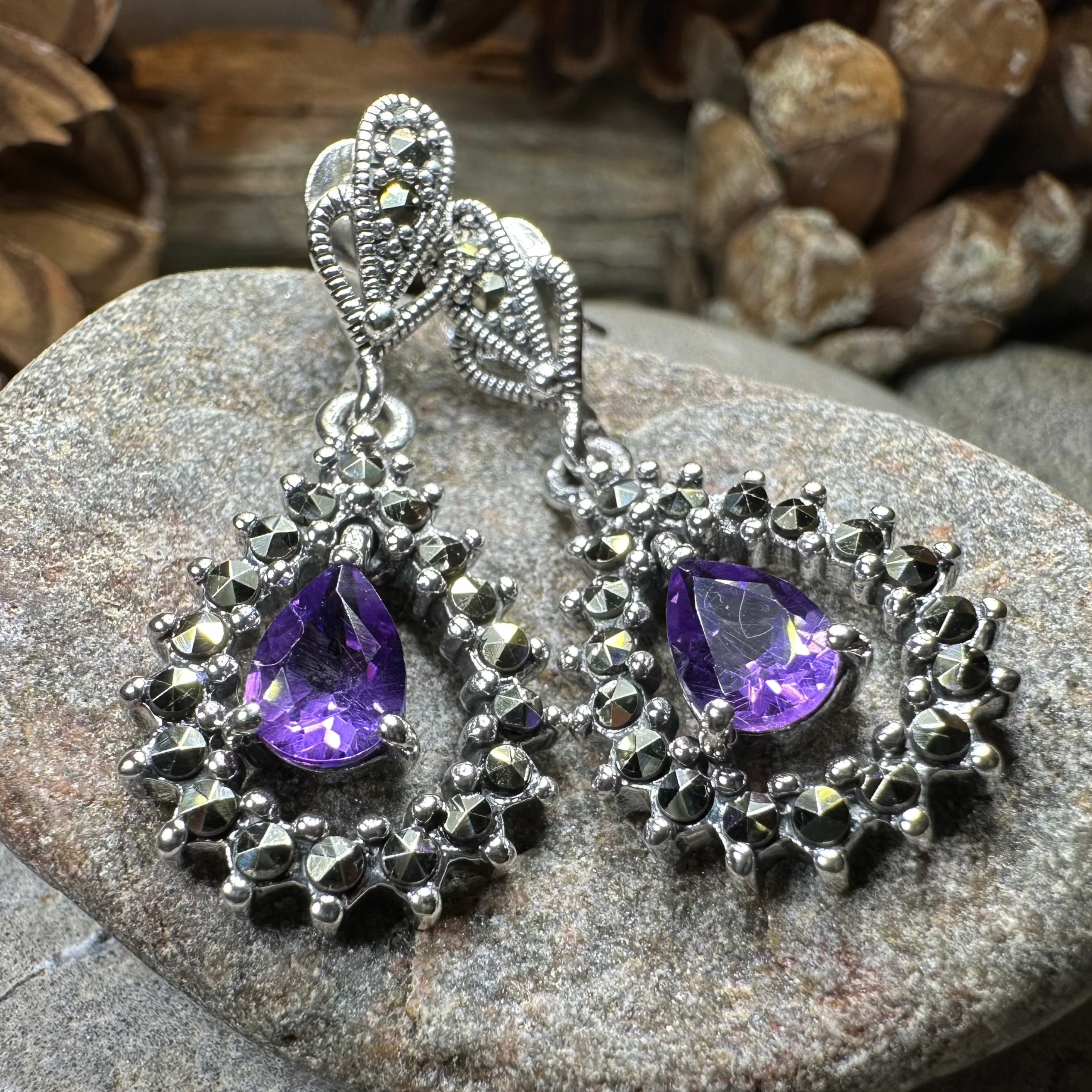 Bebe Marcasite Earrings