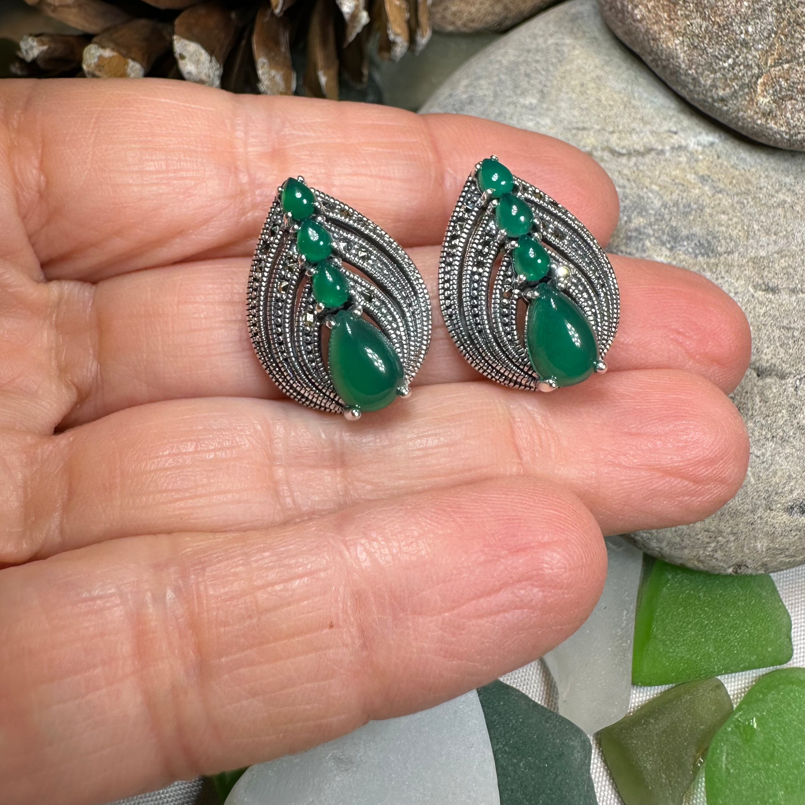 Theda Marcasite Post Earrings