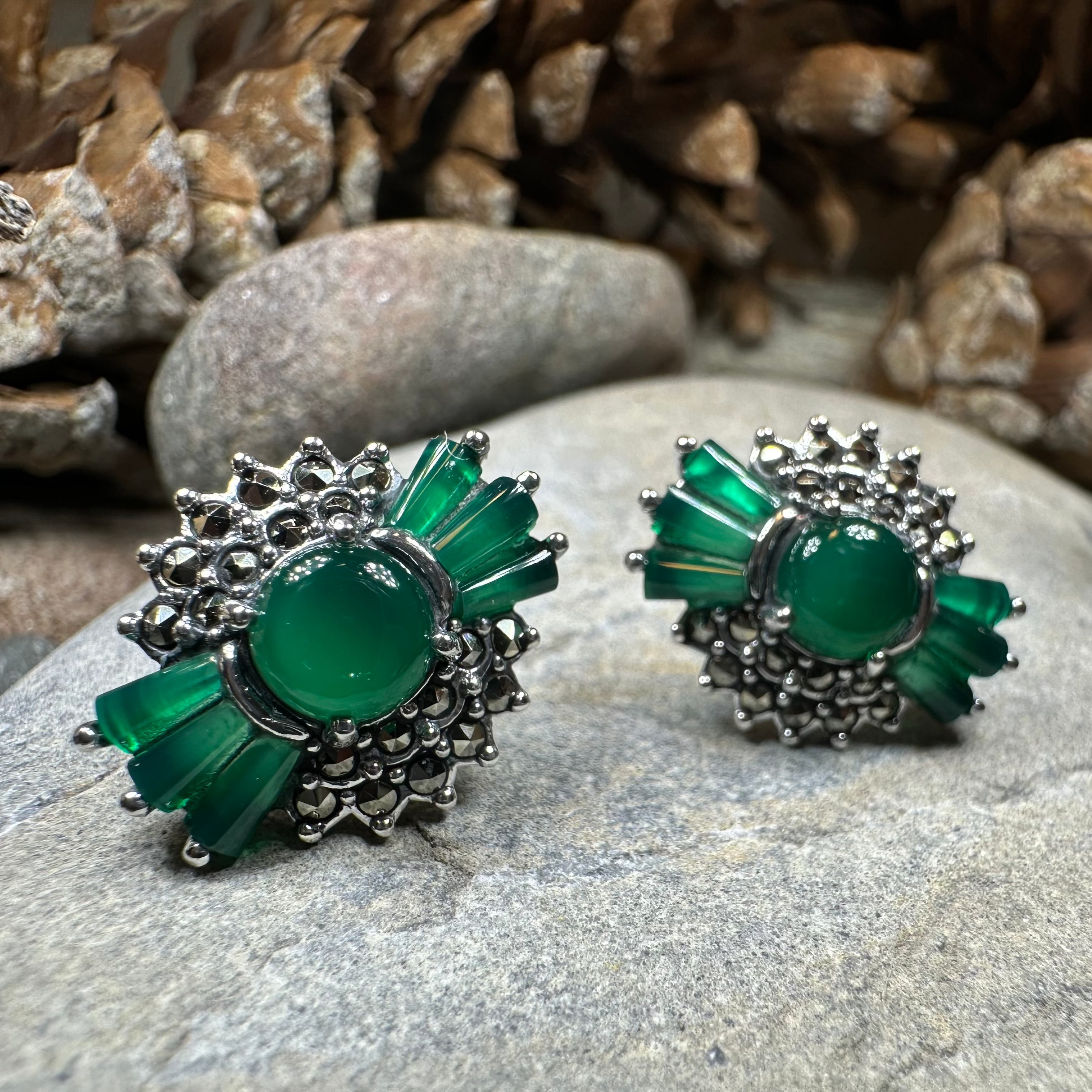 Celtic Bloom Marcasite Earrings