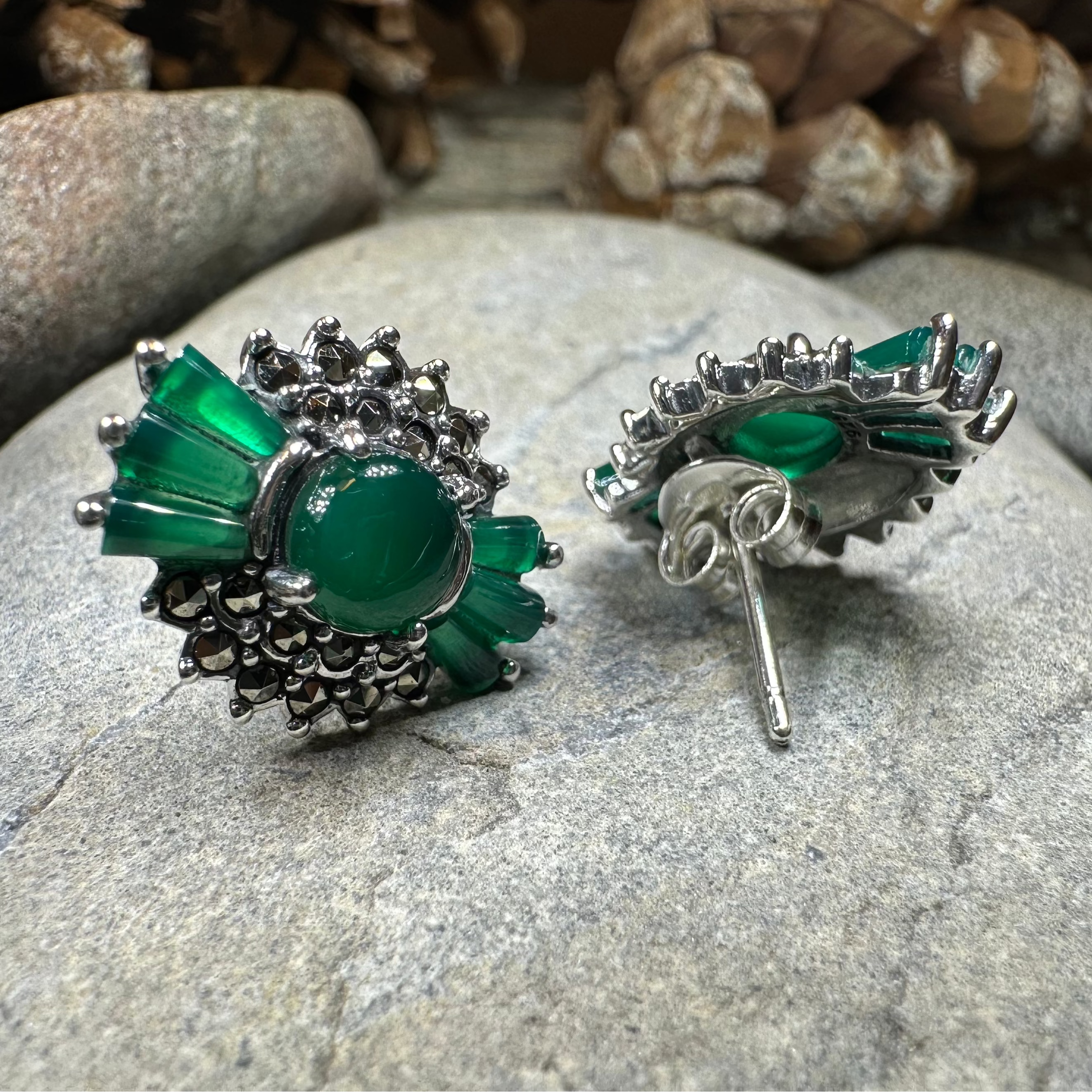 Celtic Bloom Marcasite Earrings