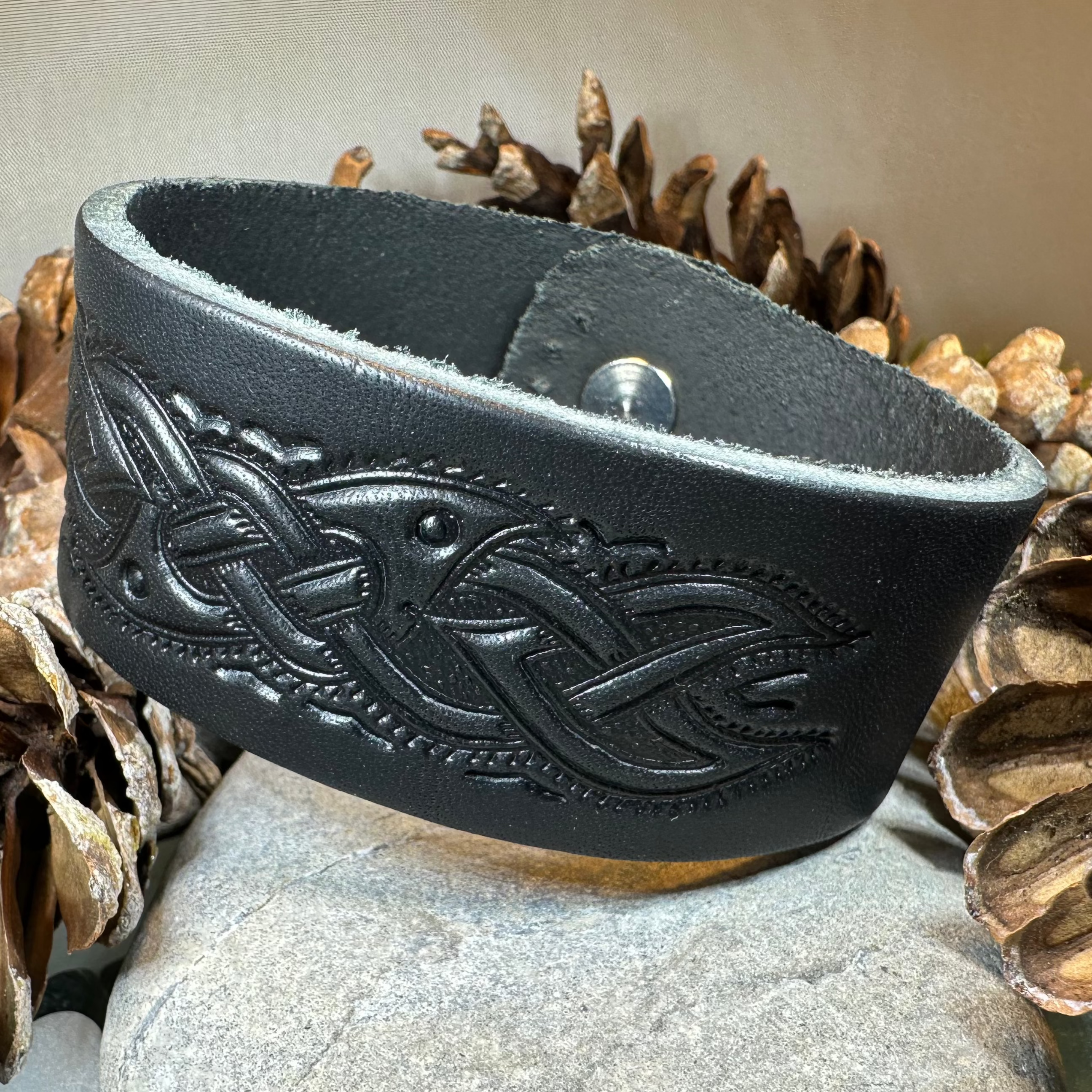 Celtic Legend Leather Cuff Bracelet