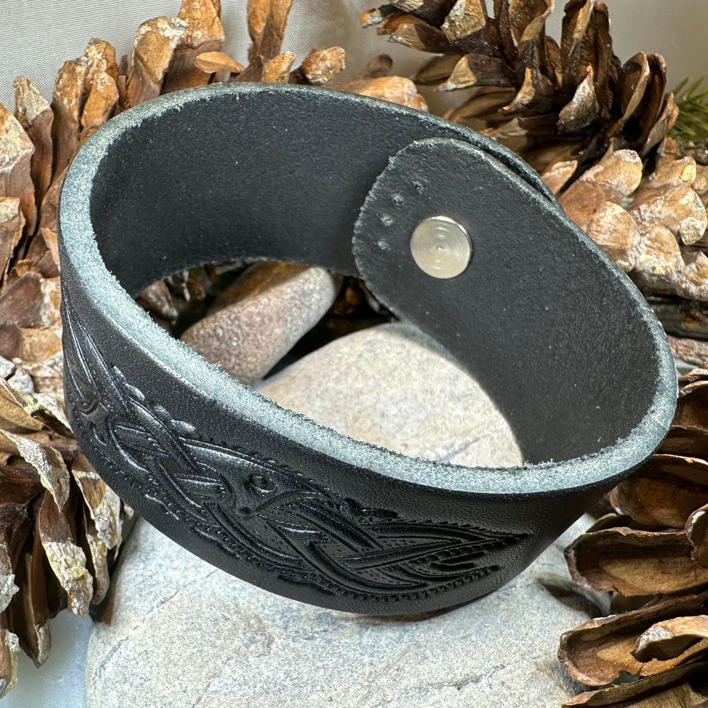Celtic Legend Leather Cuff Bracelet