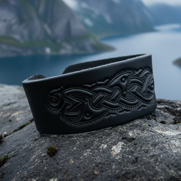 Celtic Legend Leather Cuff Bracelet