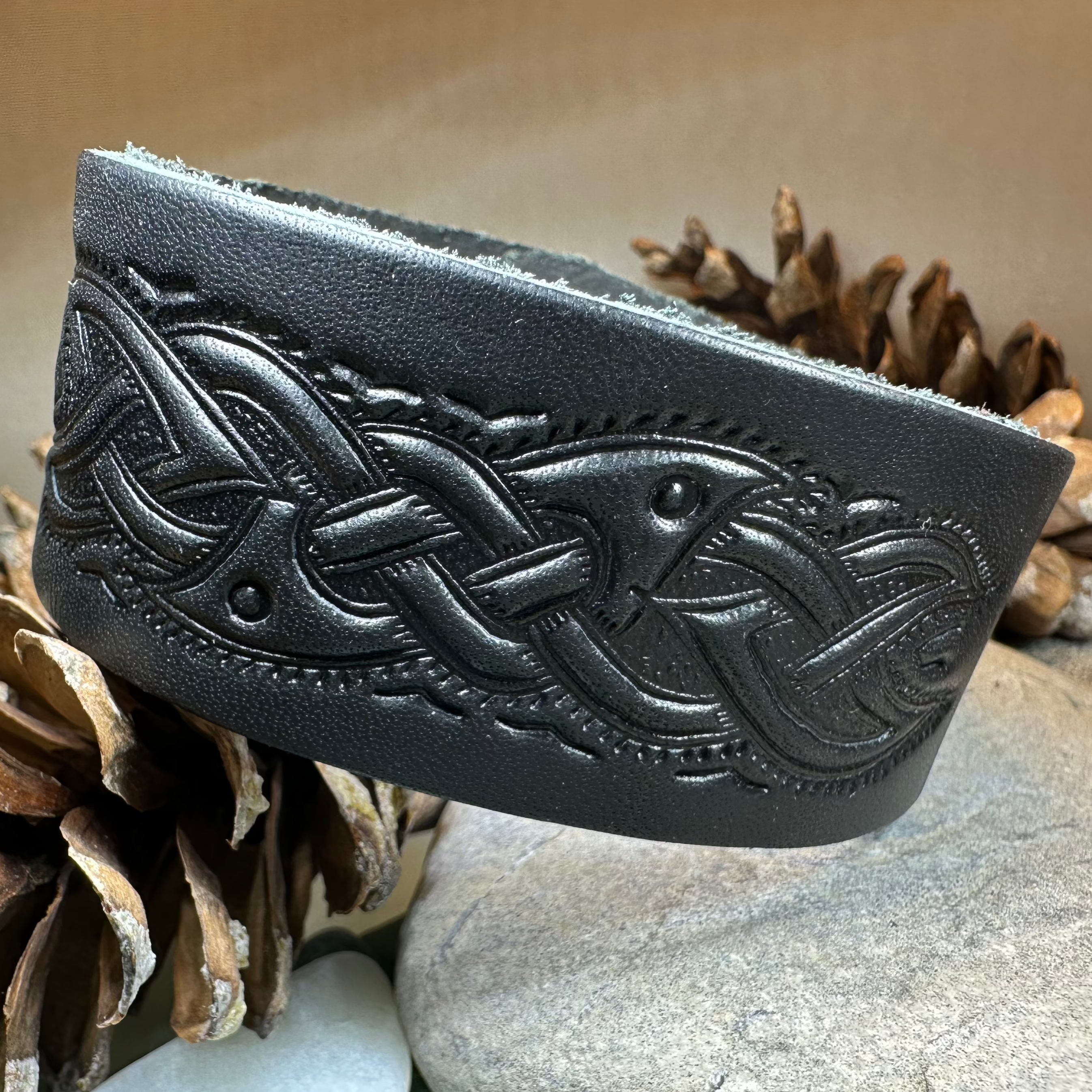 Celtic Legend Leather Cuff Bracelet