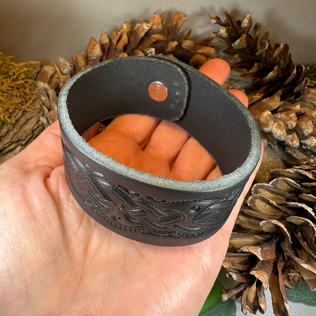 Celtic Legend Leather Cuff Bracelet