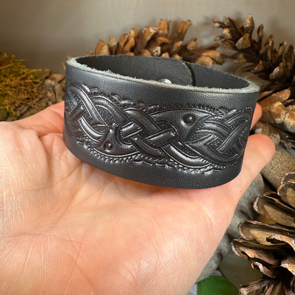 Celtic Legend Leather Cuff Bracelet