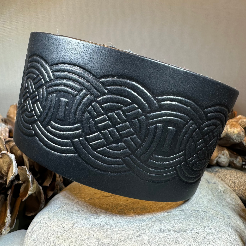 Celtic Warrior Leather Cuff Bracelet