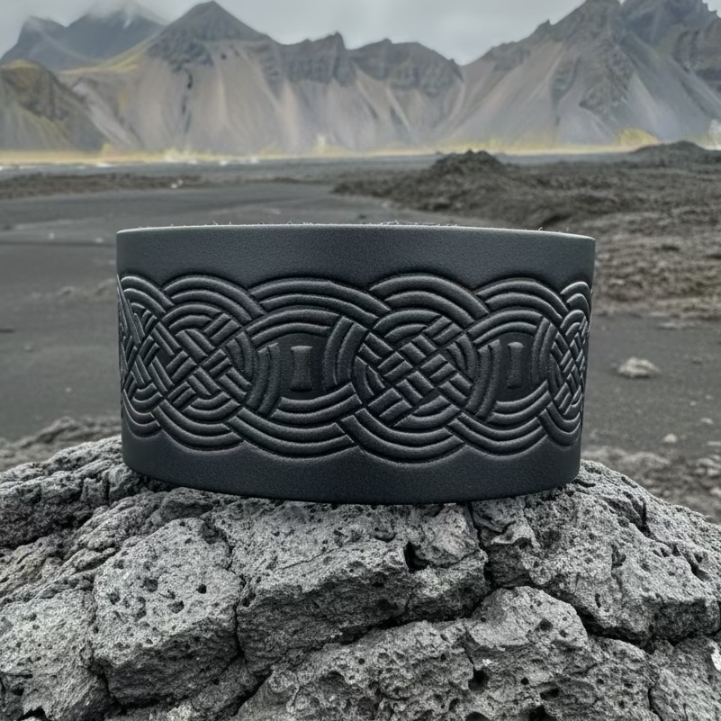 Celtic Warrior Leather Cuff Bracelet