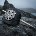 Celtic Shieldmaiden Leather Hair Slide for Women