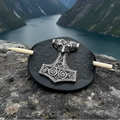Thor's Hammer Leather Hair Slide for Women